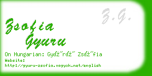 zsofia gyuru business card